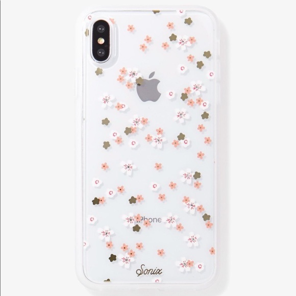 NWT Sonix iPhone Case Floral Pink & White Rhinestone - X/XS - Picture 2 of 6